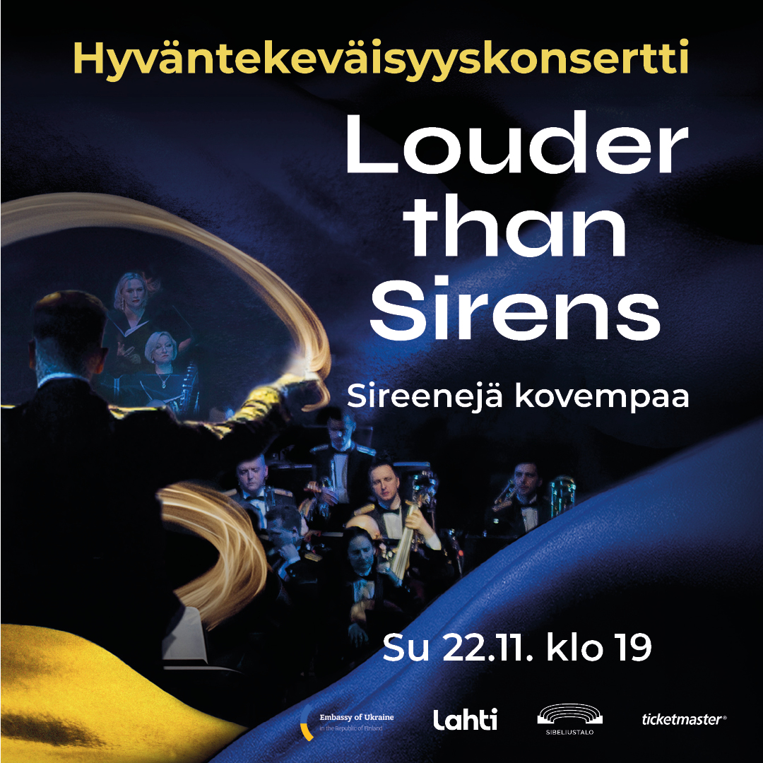 Louder than Sirens – Sireenejä kovempaa -hyväntekeväisyyskonsertti - Sibeliustalo